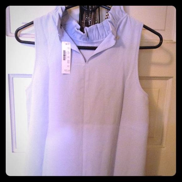 J. Crew Tops - J.Crew Sz XS baby blue sleeveless top NWT
